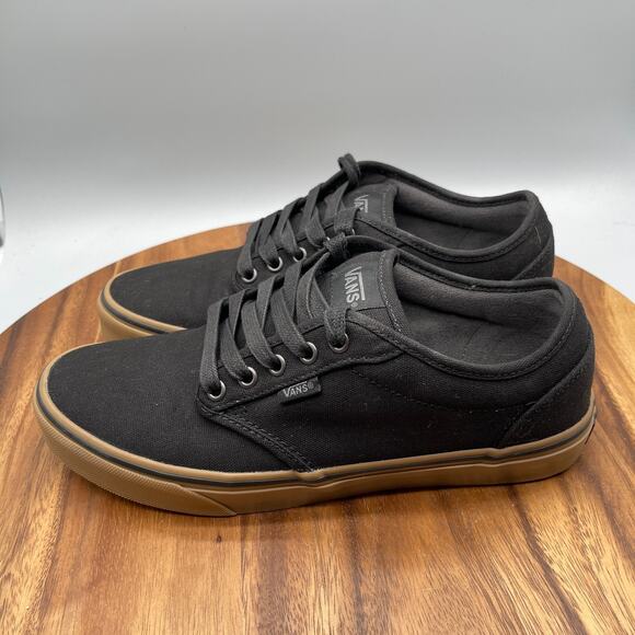 Vans Atwood Shoes Mens Size 9.5 Black Gum Casual Comfort Skate Walking Sneakers - Picture 3 of 8